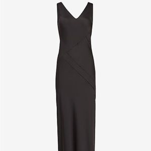 Express Satin V-Neck Maxi Slip Dress- S